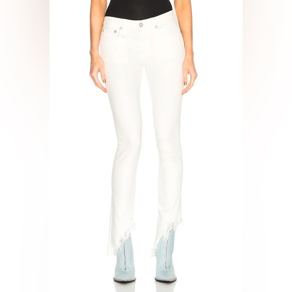 R13 Kate Garett White Jeans S/M 27 - Picture 6 of 12